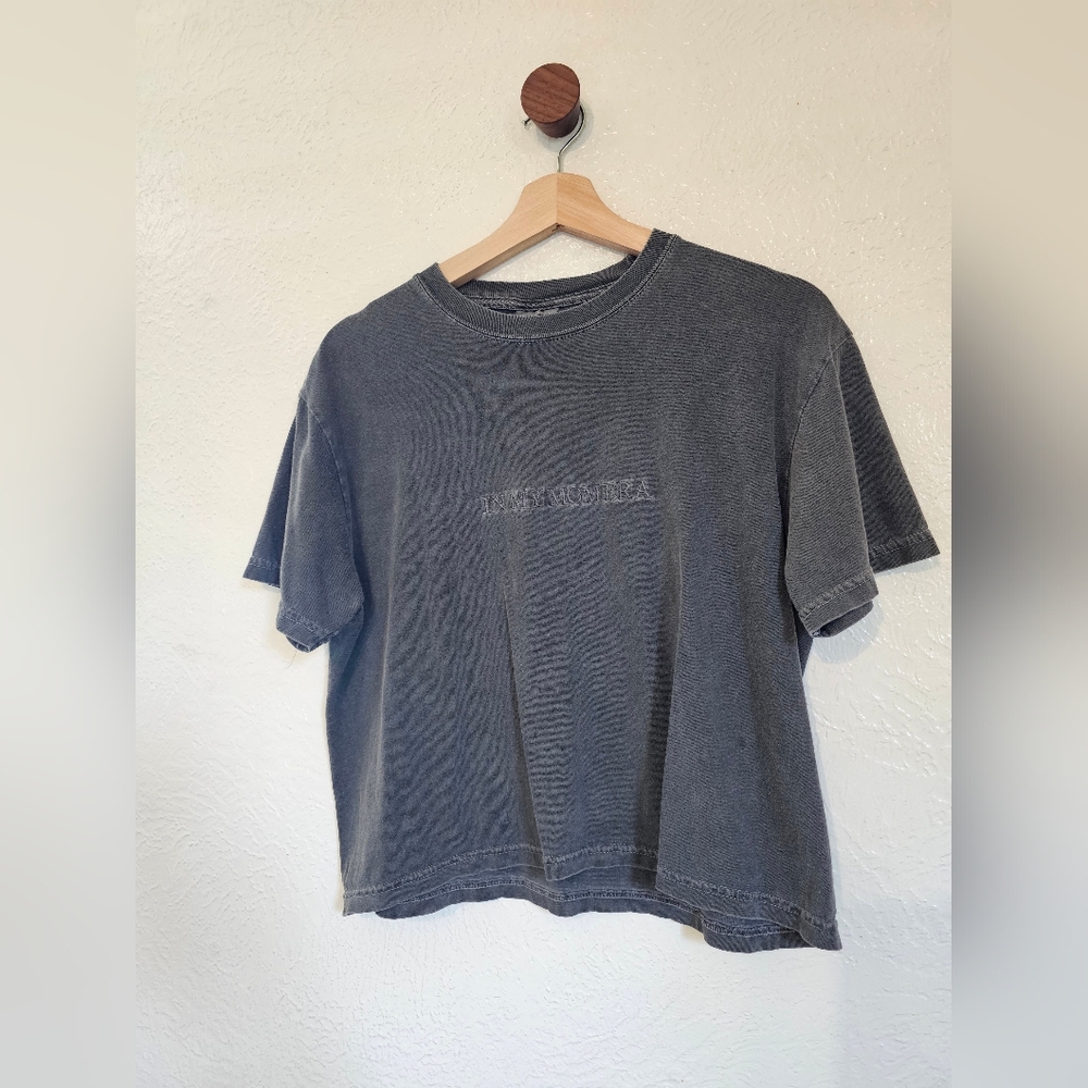 Comfort Colors Charcoal Embroidered Short Sleeve Tee